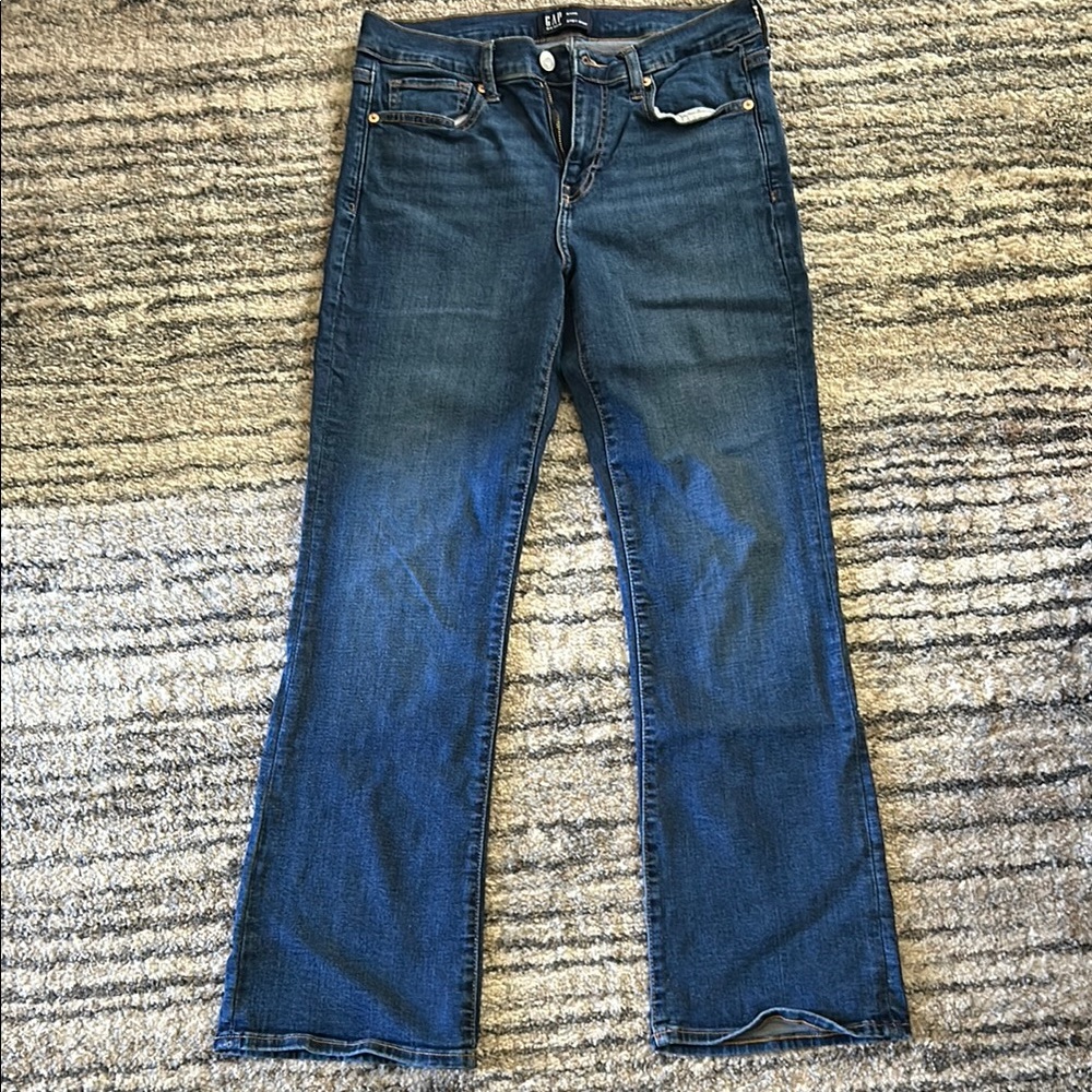 GAP Blue Flare & Baby boot Jeans with Vintage Wash
